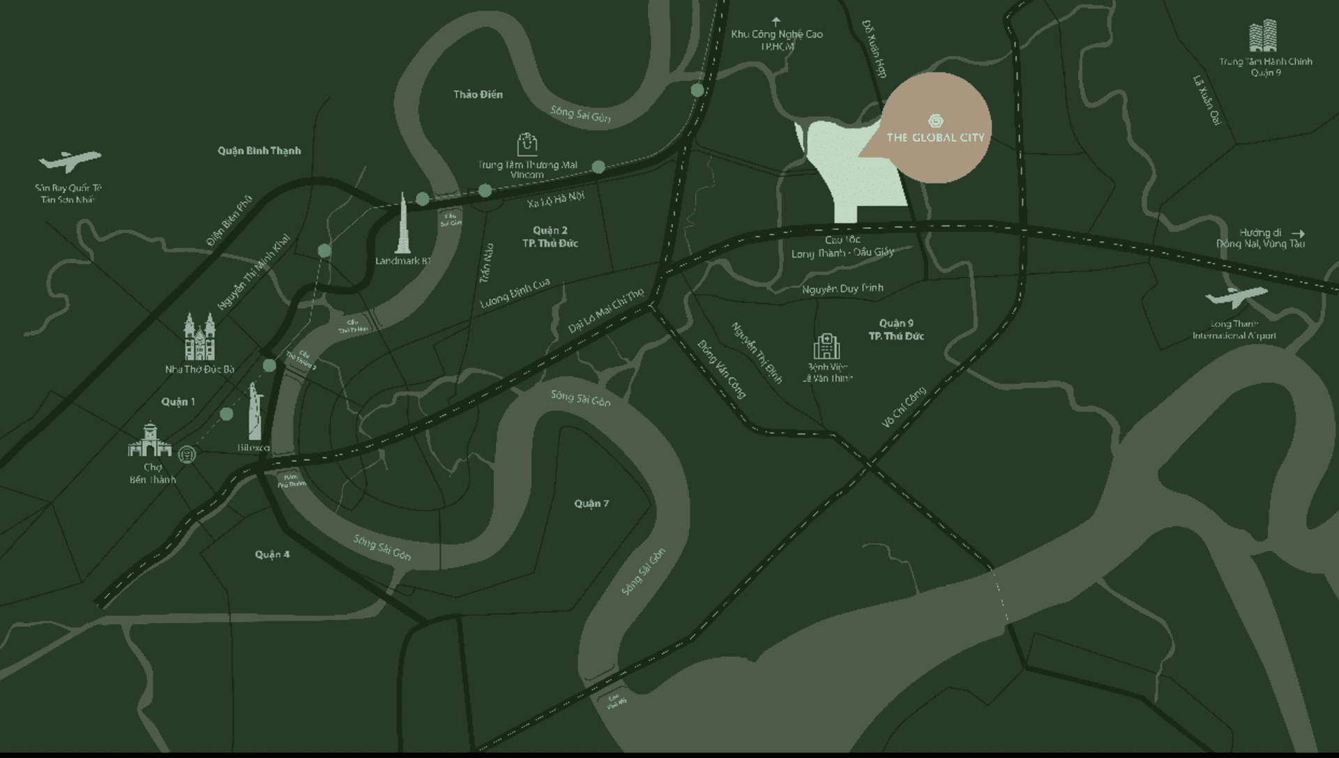 Bản đồ vị trí dự án The Global City